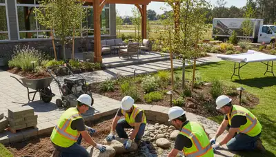 Philadelphia, PA arborist planning landscape design around trees for a residential property