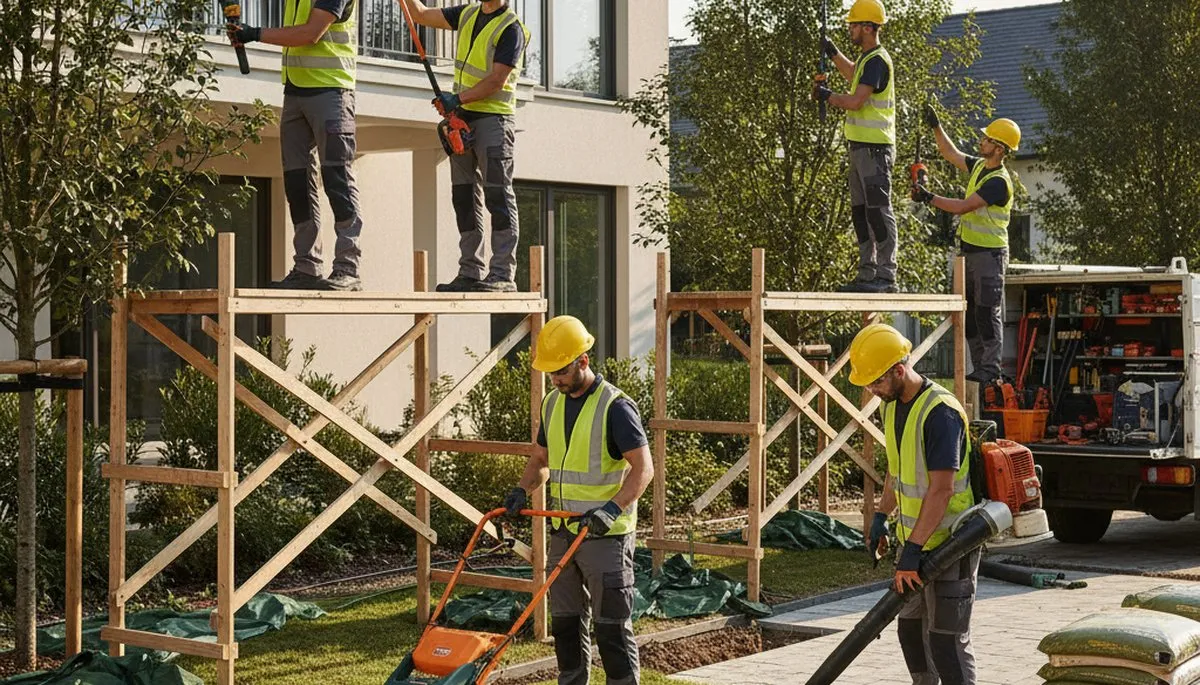 Philadelphia, PA tree service crew providing professional landscaping and tree care for local properties
