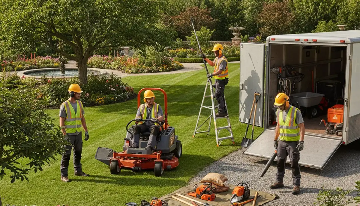 Philadelphia, PA tree service crew providing landscaping and tree care for residential and commercial properties