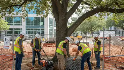 Philadelphia, PA arborist performing root protection service for healthy tree care