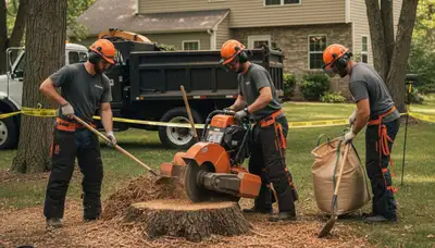 Philadelphia, PA stump removal service clearing leftover stumps for safe, usable yard space