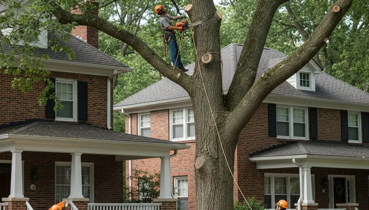Professional tree removal service truck in Philadelphia, PA for safe tree cutting and cleanup