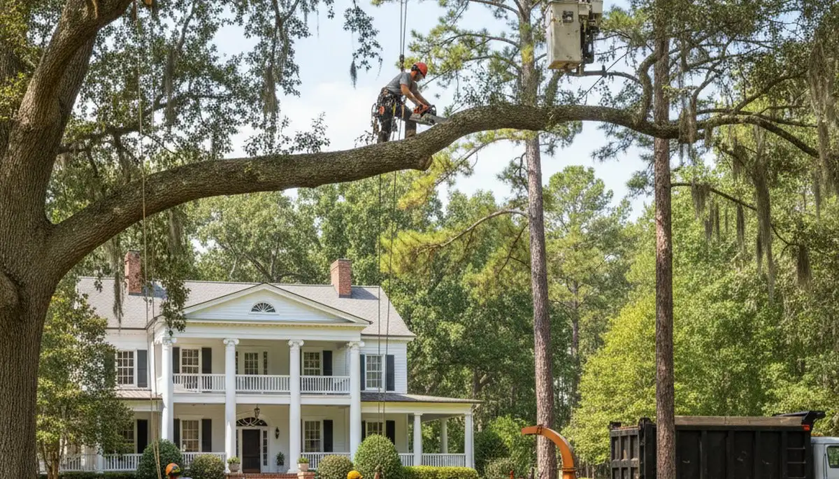 Tree service team in Philadelphia, PA providing professional tree removal and trimming services