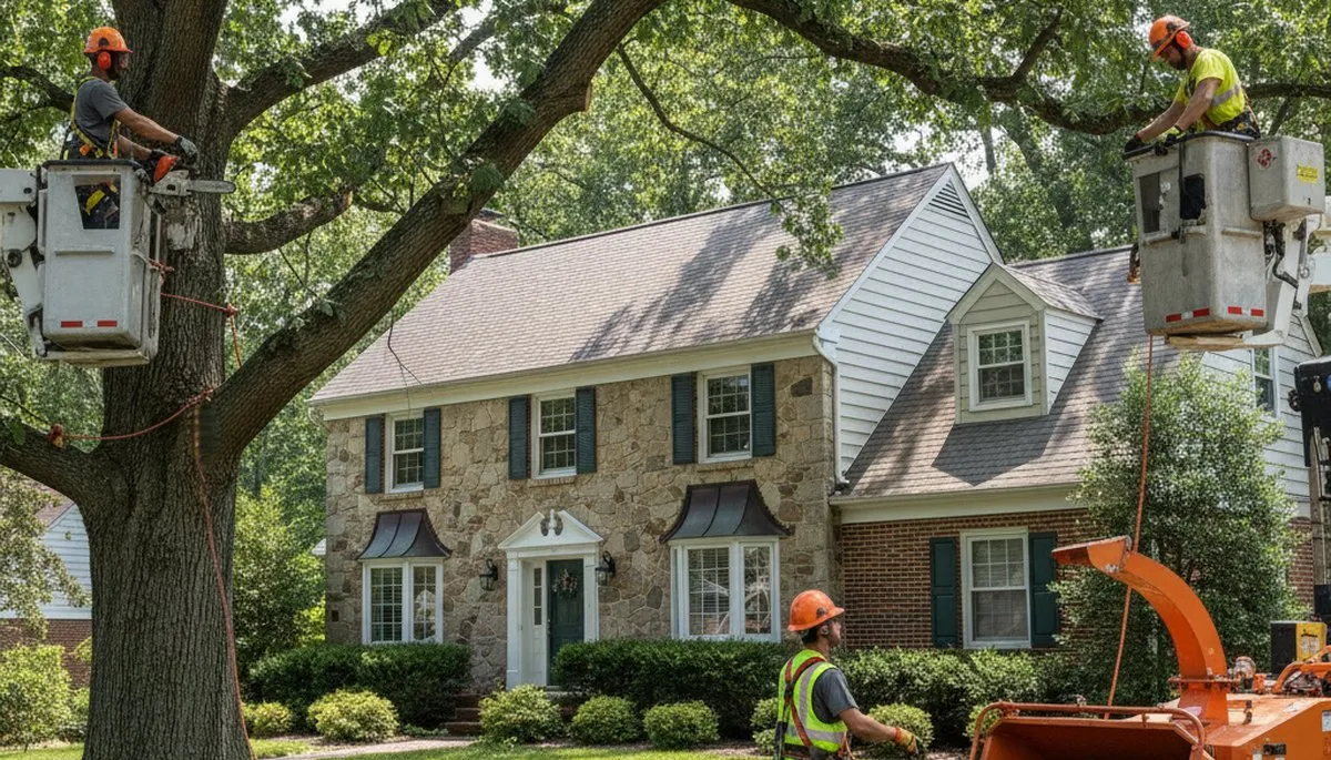 Tree service crew in Philadelphia, PA providing safe tree removal and trimming