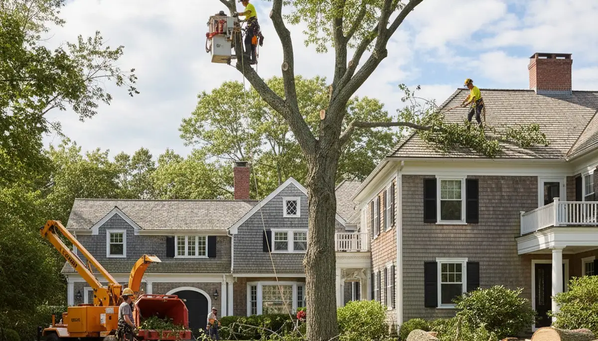 Tree service crew in Philadelphia, PA performing professional tree removal