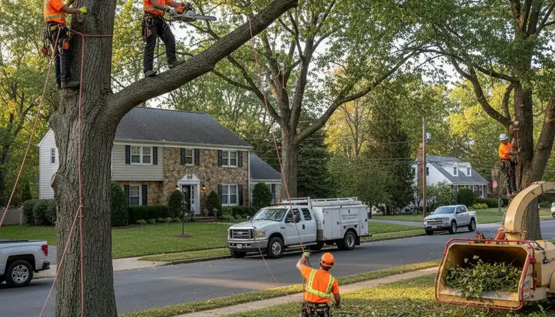 Philadelphia, PA tree removal crew providing professional tree service for homeowners and businesses