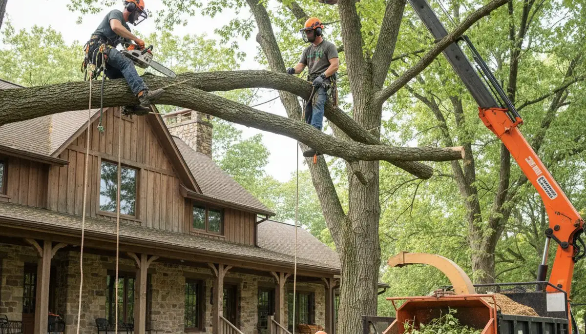 Philadelphia, PA tree removal service truck parked for residential tree work