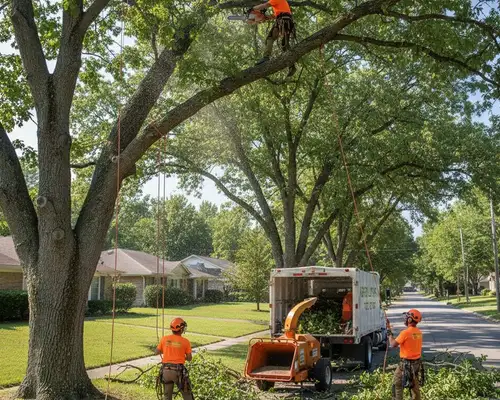 Tree trimming for mature suburban canopies in Philadelphia, PA by a professional tree service team